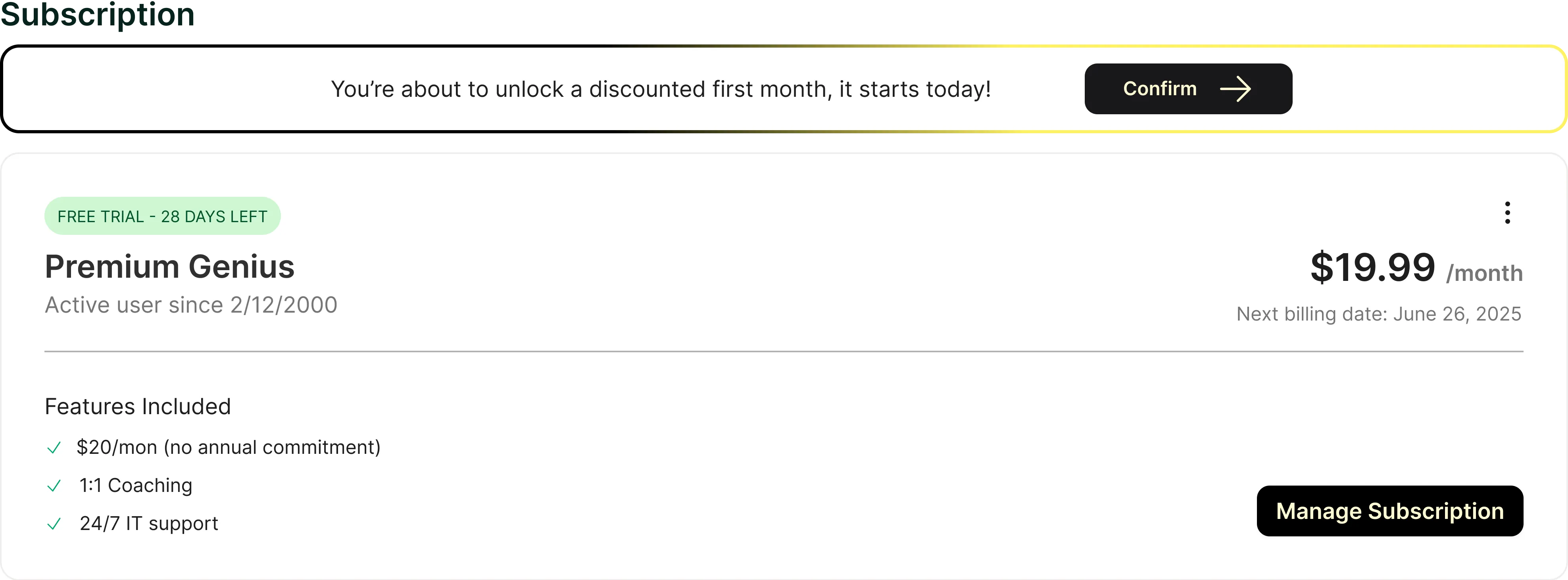 Subscription Hub